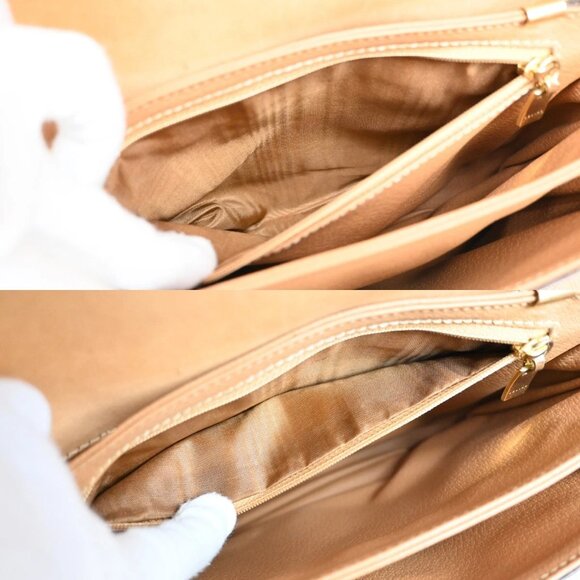 CELINE Logo Macadam Pattern Shoulder Bag PVC Leather Brown GHW Italy 61YH743 - Picture 12 of 16